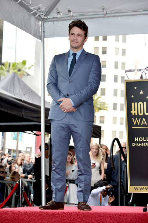 Actor James Franco attends a ceremony honoring...