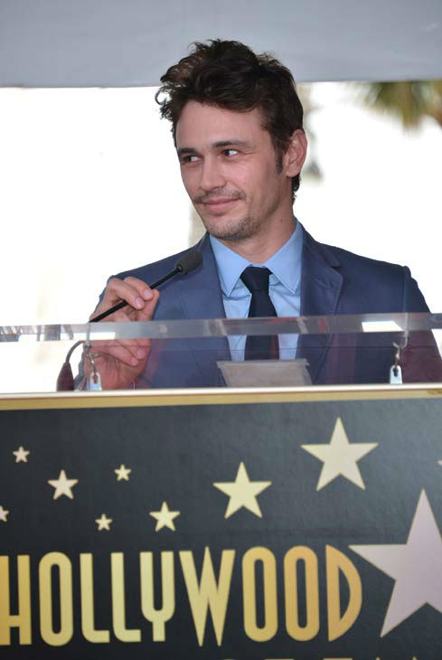 Actor James Franco attends a ceremony honoring...