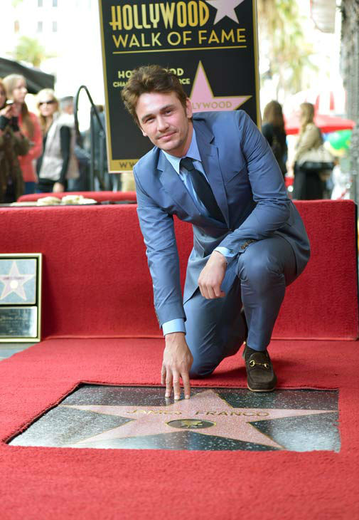 Actor James Franco attends a ceremony honoring...