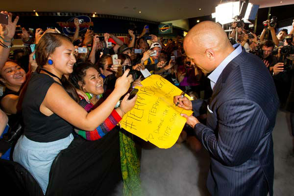 Dwayne Johnson arrives at 'G.I.Joe: Retaliation'...