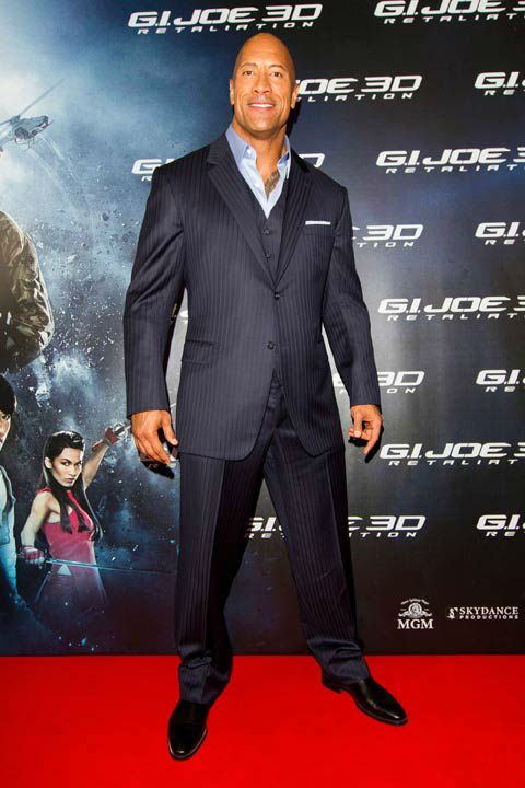 Dwayne Johnson arrives at 'G.I.Joe:...