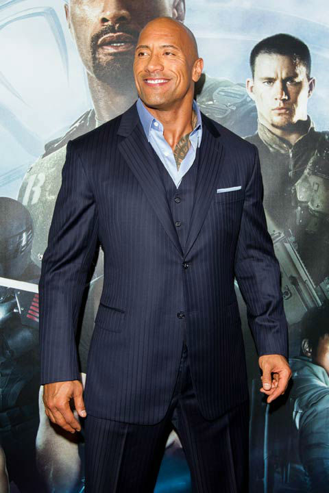 Dwayne Johnson arrives at 'G.I.Joe: Retaliation'...