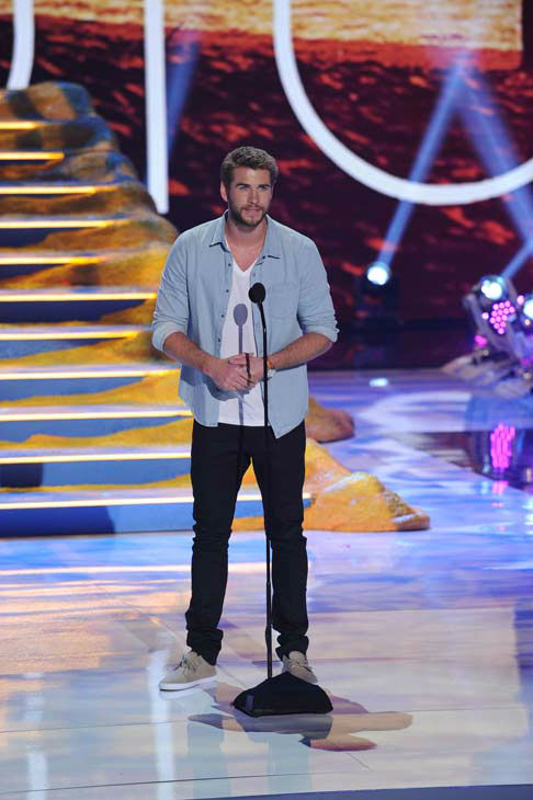 Presenter Liam Hemsworth appears during the Teen...