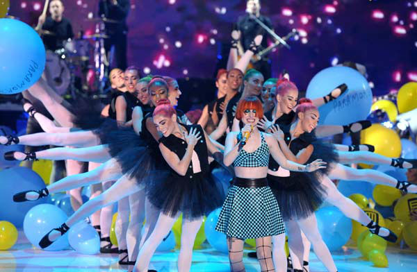 Hayley Williams of Paramore performs at the Teen...