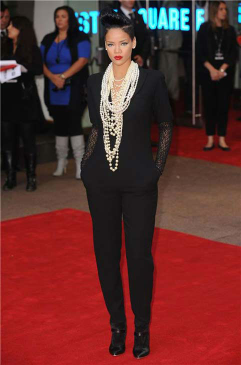 Rihanna appears at the London premiere of 'Inglourious Basterds' on July 23, 2009.