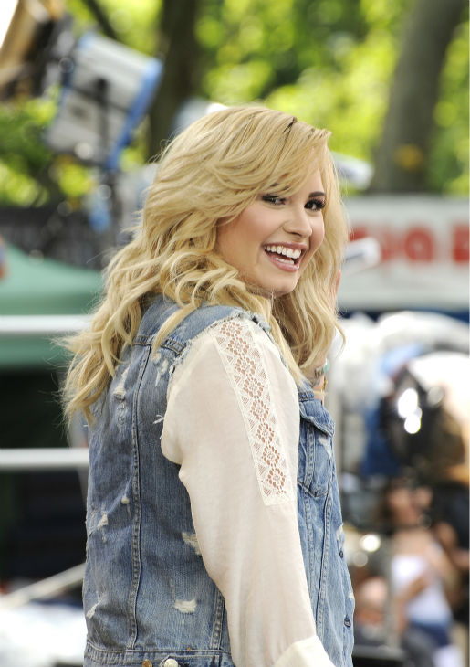 Demi Lovato Wears Denim Vest White Dress Performs On Gma