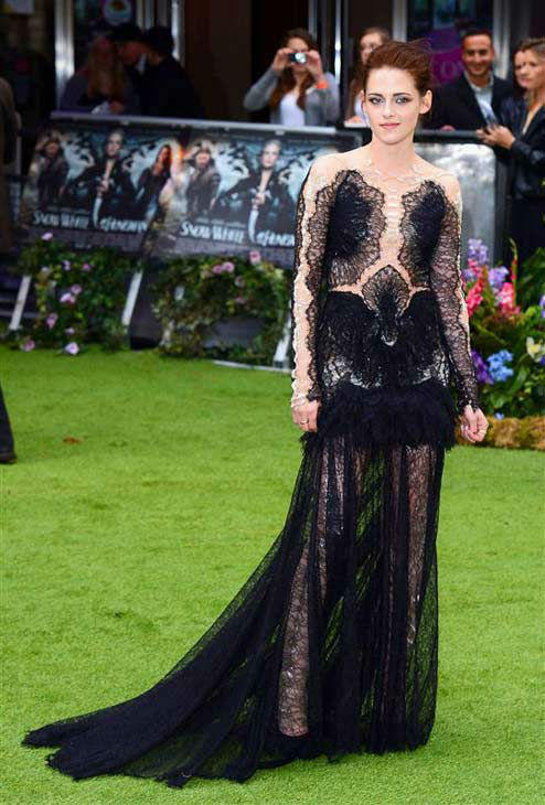 Kristen Stewart appears at the London premiere of 'Snow White and the Huntsman' on May 14, 2012.