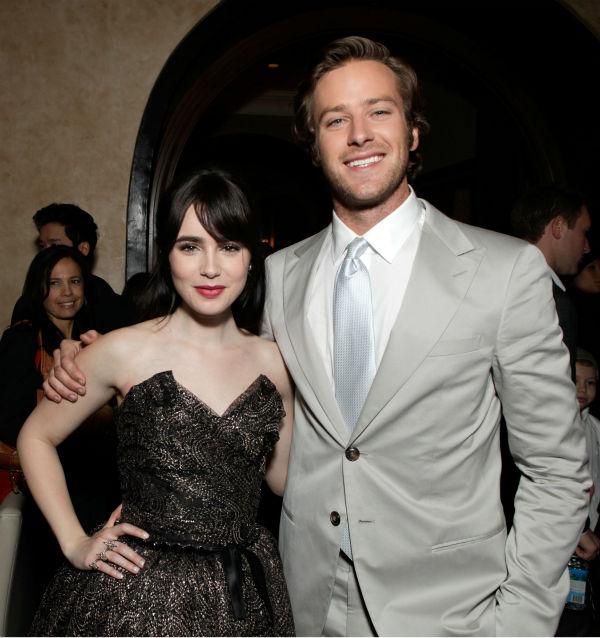 Lily Collins and actor Armie Hammer Armie Hammer...