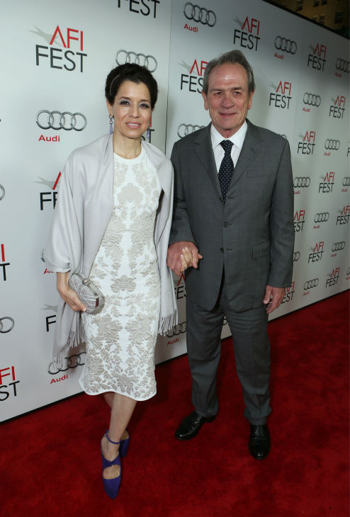 Dawn Jones and Tommy Lee Jones attend the world...