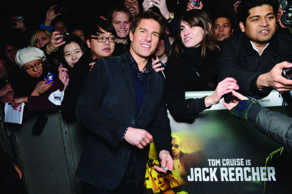 Tom Cruise attends the world premiere of 'Jack...