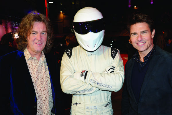 (L-R) James May, The Stig and Tom Cruise attend...