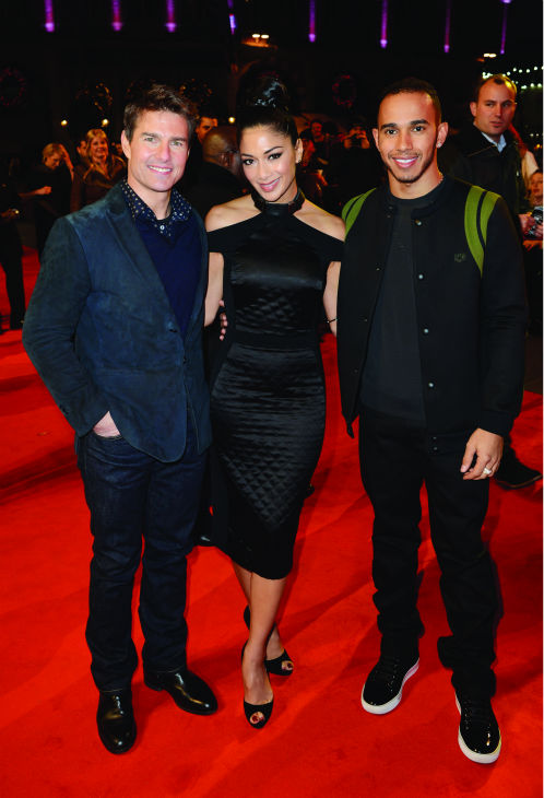 (L-R) Tom Cruise, Nicole Scherzinger and Lewis...