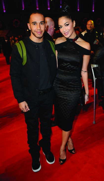 Lewis Hamilton and Nicole Scherzinger attend the...