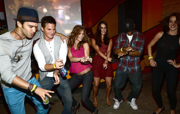 L to R: Michael Steger, Matt Lanter, AnnaLynne...