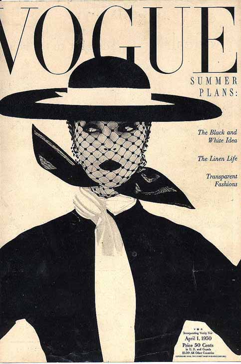 A vintage Vogue magazine from April 1950.