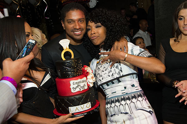 Brandy hosts a New Year's Eve party at the LAVO...