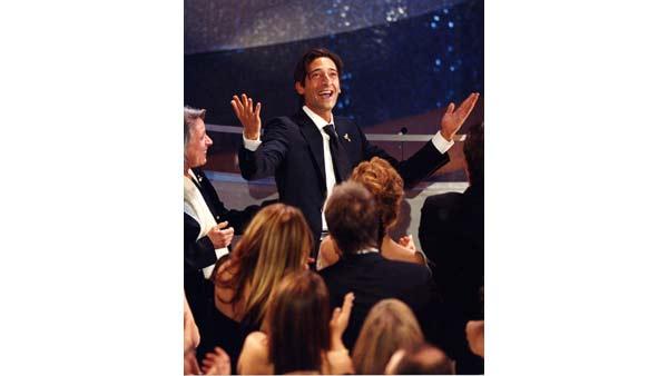 Adrien Brody, Actor in a Leading Role, 'The Pianist'.