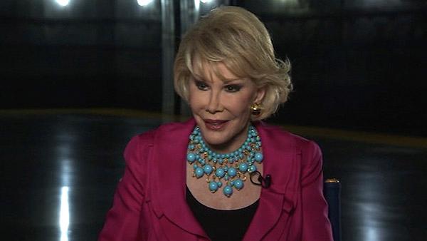 Joan Rivers speaks to OnTheRedCarpet.com in May 2010 about her documentary, Joan Rivers: A Piece of Work. - Provided courtesy of OTRC Joan Rivers speaks to OnTheRedCarpet.com in May 2010 about her documentary, Joan Rivers: A Piece of Work. - Provided courtesy of OTRC