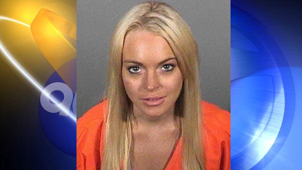 This booking photo shows actress Lindsay Lohan after her arrest on Tuesday, July 20, 2010.