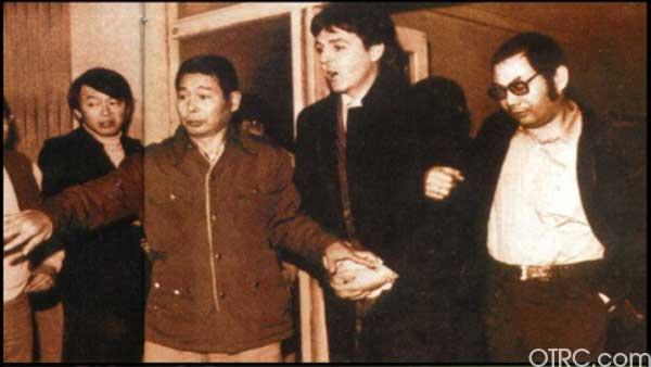 Paul McCartney following his release from a Japanese prison