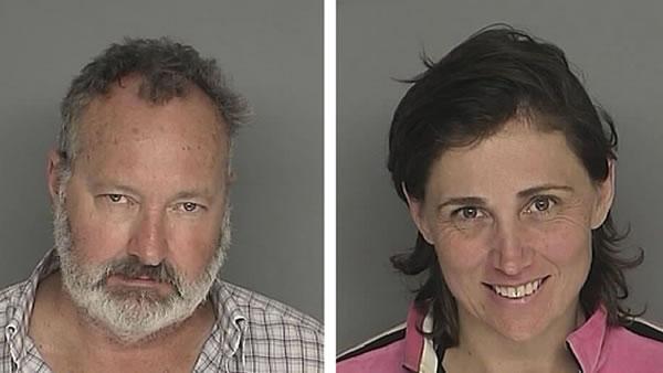 Booking photos provided by the Santa Barbara County Sheriff's Office shows Randy Quaid and wife Evi. Police arrested them on Sept. 18, 2010 on charges of felony residential burglary and entering a non-commercial building without consent, a misdemeanor.