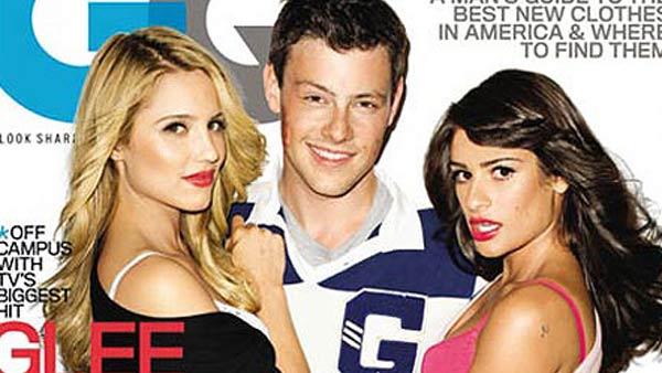 Dianna Agron, Cory Monteith and Lea Michele of 'Glee' grave the November 2010 cover of GQ magazine.