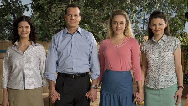 Jeanne Tripplehorn, Bill Paxton, Chloe Sevigny and Ginnifer Goodwin appear in a promotional photo for Big Love. - Provided courtesy of HBO Jeanne Tripplehorn, Bill Paxton, Chloe Sevigny and Ginnifer Goodwin appear in a promotional photo for Big Love. - Provided courtesy of HBO