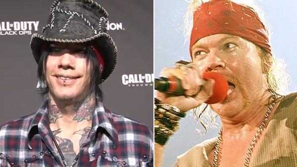 DJ Ashba speaks to the Artisan News Service at the Call of Duty: Black Ops release party in November 2010. / Axl Rose performs in concert. - Provided courtesy of Photo courtesy of youtube.com/user/ArtisanNewsService / Flickr user edvill DJ Ashba speaks to the Artisan News Service at the Call of Duty: Black Ops release party in November 2010. / Axl Rose performs in concert. - Provided courtesy of Photo courtesy of youtube.com/user/ArtisanNewsService / Flickr user edvill