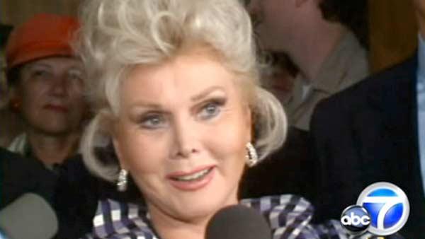 Zsa Zsa Gabor was rushed to the UCLA Medical Center for a massive blood clot, according to her husband. - Provided courtesy of KABC Zsa Zsa Gabor was rushed to the UCLA Medical Center for a massive blood clot, according to her husband. - Provided courtesy of KABC