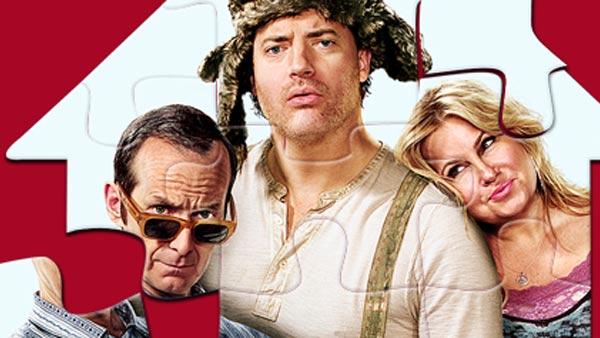 Brendan Fraser, Denis OHare and Jennifer Coolidge appear in a promotional photo for the 2010 Broadway play Elling. - Provided courtesy of ellingonbroadway.com