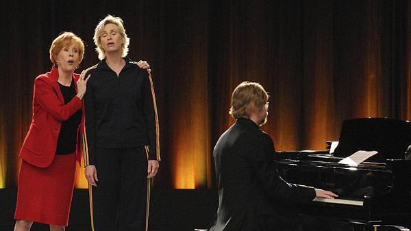 Carol Burnett and Jane Lynch appear on Glee on the episode Furt, which airs on Nov. 23, 2010. - Provided courtesy of Mike Yarish/FOX Carol Burnett and Jane Lynch appear on Glee on the episode Furt, which airs on Nov. 23, 2010. - Provided courtesy of Mike Yarish/FOX