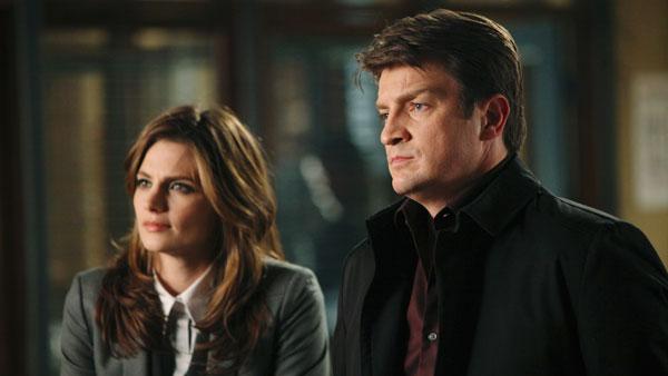 Stana Katic and Nathan Fillion in a promotional still from the Last Call episode of Castle. - Provided courtesy of ABC / Adam Larkey Stana Katic and Nathan Fillion in a promotional still from the Last Call episode of Castle. - Provided courtesy of ABC / Adam Larkey