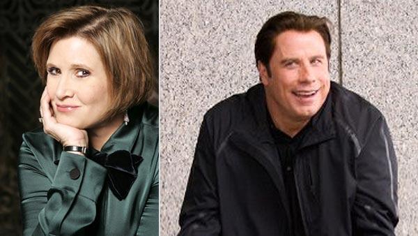 Carrie Fisher appears in an undated 2010 photo from her website. John Travolta appears in a scene from the movie Old Dogs. - Provided courtesy of carriefisher.com / Walt Disney Pictures Carrie Fisher appears in an undated 2010 photo from her website. John Travolta appears in a scene from the movie Old Dogs. - Provided courtesy of carriefisher.com / Walt Disney Pictures