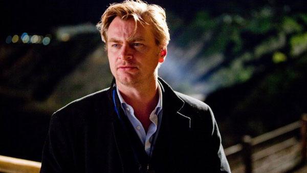 Christopher Nolan in a production still for 'The Dark Knight'.