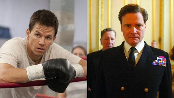 Mark Wahlberg appears in a scene from the 2010 movie The Fighter. (Left) / Colin Firth appears in a scene from the 2010 movie The Kings Speech. (Right) - Provided courtesy of KABC Mark Wahlberg appears in a scene from the 2010 movie The Fighter. (Left) / Colin Firth appears in a scene from the 2010 movie The Kings Speech. (Right) - Provided courtesy of KABC