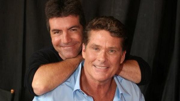 David Hasselhoff appears with Simon Cowell in a 2007 promotional photo for Americas Got Talent. - Provided courtesy of ITV David Hasselhoff appears with Simon Cowell in a 2007 promotional photo for Americas Got Talent. - Provided courtesy of ITV