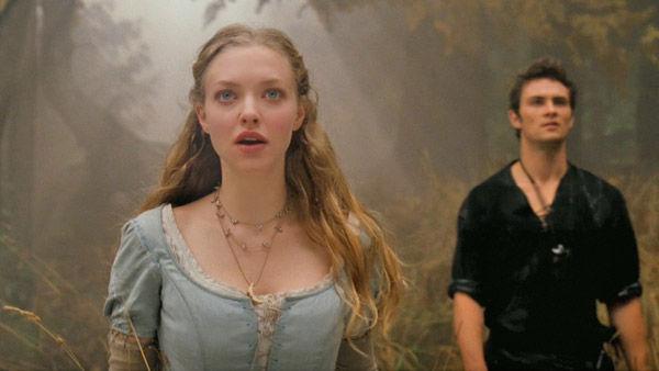 Amanda Seyfried as 'Valerie' and Shiloh Fernandez as 'Peter' in a scene from the 2011  film, 'Red Riding Hood'.