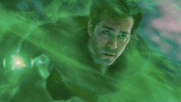 Ryan Reynolds as 'Hal Jordan' in a scene from the 2011  film, 'Green Lantern'.