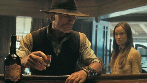 Daniel Craig as 'Jake Lonergan' and Olivia Wilde as 'Ella' in a scene from the 2011  film, 'Cowboys & Aliens'.