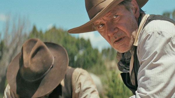 Harrison Ford as 'Col. Woodrow Dolarhyde' in a scene from the 2011  film, 'Cowboys & Aliens'.