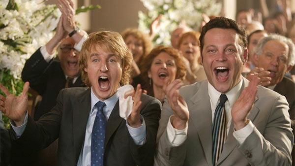 Vince Vaughn (right) appears in a scene from the 2005 movie 'Wedding Crashers' along with Owen Wilson.