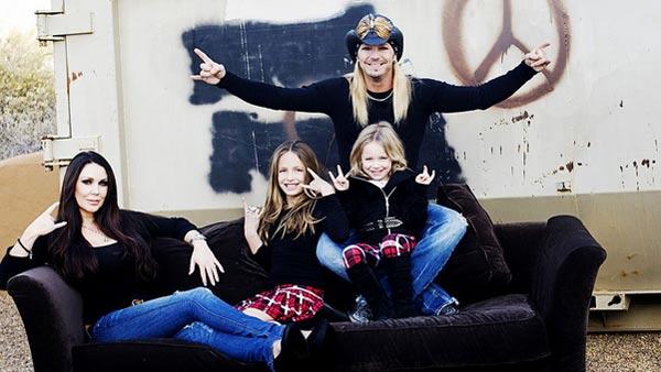 Bret Michaels appears with Kristi Gibson and their daughters Raine and Jorja in a promotional photo for Bret Michaels: Life As I Know It. - Provided courtesy of VH1 Bret Michaels appears with Kristi Gibson and their daughters Raine and Jorja in a promotional photo for Bret Michaels: Life As I Know It. - Provided courtesy of VH1