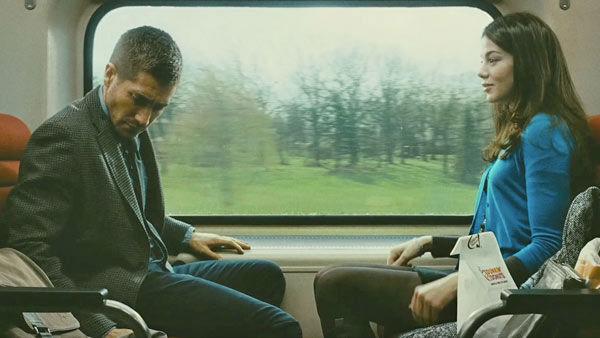 Jake Gyllenhaal as 'Colter Stevens' and Michelle Monaghan as 'Christina' in a scene from the 2011  film, 'Source Code.'