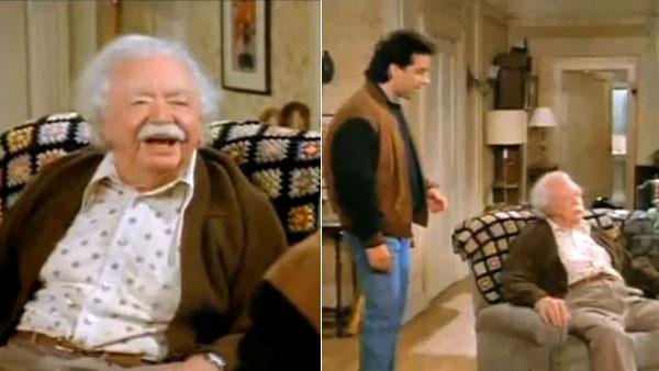 Bill Erwin, who played an elderly man named Sid Fields on 'Seinfeld' in the 1990s, died on Dec. 29, 2010 at age 96. (Pictured: Bill Erwin in a scene from the 'Seinfeld' episode, 'The Old Man,' which aired in 1993.)