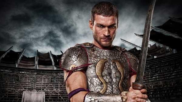 Andy Whitfield as Spartacus in a 2009 production still from Spartacus Blood