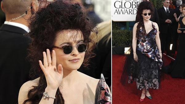 Helena Bonham Carter arrives at the Golden Globe Awards Sunday, Jan. 16, 2011, in Beverly Hills, Calif. - Provided courtesy of AP / Matt Sayles Helena Bonham Carter arrives at the Golden Globe Awards Sunday, Jan. 16, 2011, in Beverly Hills, Calif. - Provided courtesy of AP / Matt Sayles