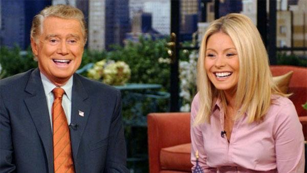 Regis Philbin and Kelly Ripa appear in a promotional photo for LIVE! With Regis and Kelly. - Provided courtesy of ABC Regis Philbin and Kelly Ripa appear in a promotional photo for LIVE! With Regis and Kelly. - Provided courtesy of ABC