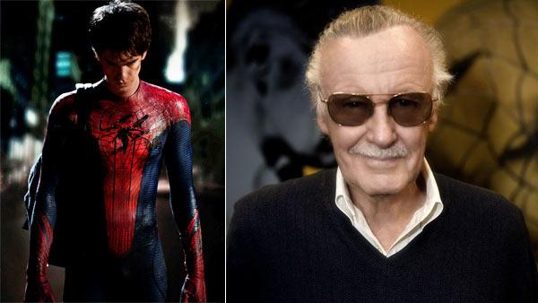Left: Andrew Garfield appears as Spider-Man in a photo released by Columbia Pictures on Jan. 13, 2011. Right: Stan Lee in an undated photo from his official Twitter profile. - Provided courtesy of Columbia Pictures / John Schwartzman / Twitter.com/therealstanlee Left: Andrew Garfield appears as Spider-Man in a photo released by Columbia Pictures on Jan. 13, 2011. Right: Stan Lee in an undated photo from his official Twitter profile. - Provided courtesy of Columbia Pictures / John Schwartzman / Twitter.com/therealstanlee