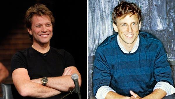 Left: Jon Bon Jovi in a photo from the Nov., 16. 2009 episode of Inside The Actors Studio Right: Seth Meyers in a 2007 promotional photo of him on the Saturday Night Live set. - Provided courtesy of NBC Universal / Mary Ellen Matthews Left: Jon Bon Jovi in a photo from the Nov., 16. 2009 episode of Inside The Actors Studio Right: Seth Meyers in a 2007 promotional photo of him on the Saturday Night Live set. - Provided courtesy of NBC Universal / Mary Ellen Matthews