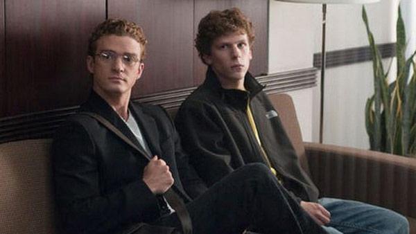 Justin Timberlake and Jesse Eisenberg appear in a scene from The Social Network. - Provided courtesy of Columbia Pictures / Relativity Media Justin Timberlake and Jesse Eisenberg appear in a scene from The Social Network. - Provided courtesy of Columbia Pictures / Relativity Media